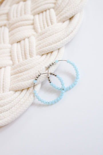 Coral Reef Beaded Hoops