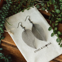 Real Leaf Earrings