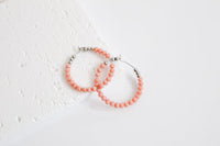 Coral Reef Beaded Hoops