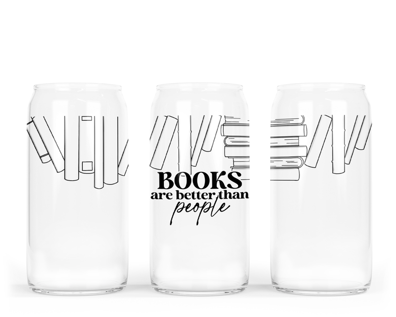 Books Are Better Glass Can w Bamboo Lid | Bookish