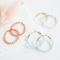 Coral Reef Beaded Hoops