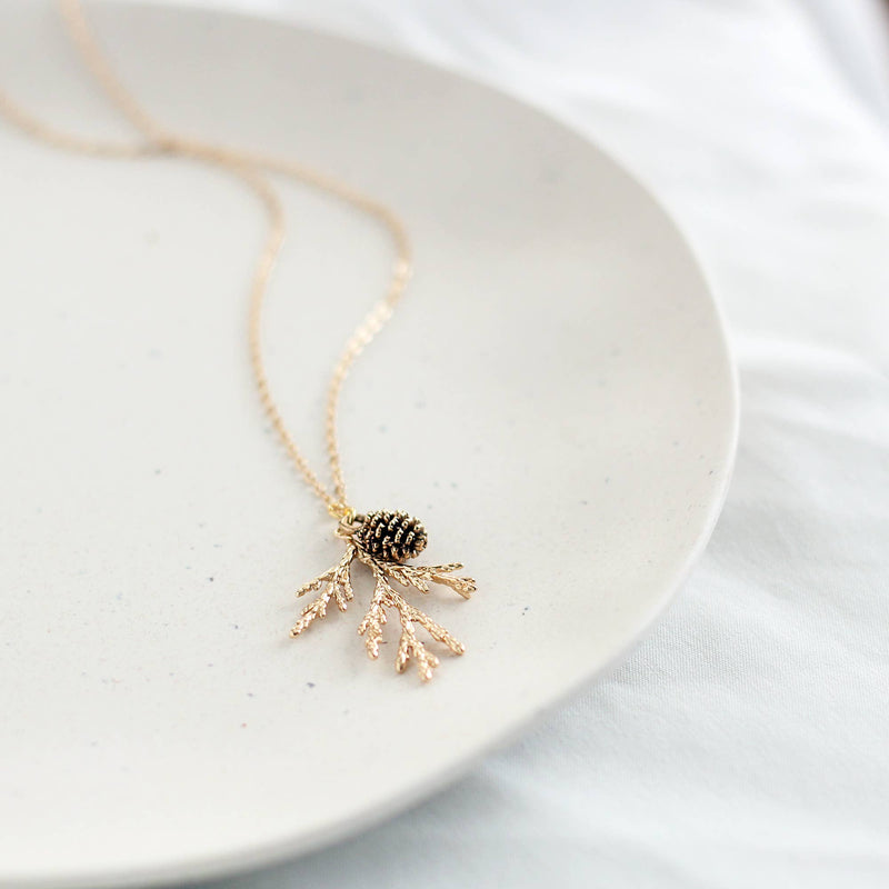 Juniper & Pine Cone Necklace