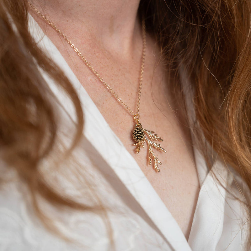 Juniper & Pine Cone Necklace