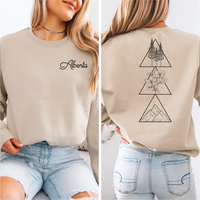 Geometric Alberta Unisex Crewneck | Prairie Apparel | Alberta Clothing