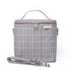 Light Grey Grid Petite Lunch Poche