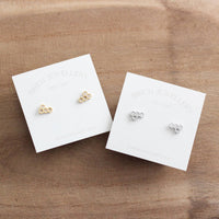 Mini Honeycomb Earrings (Silver)