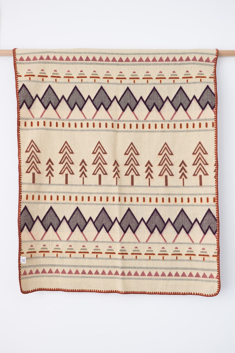 Tree Line Baby Blanket - Mountain Glow