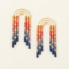 Chromacolor Miyuki Rainbow Fringe Earrings