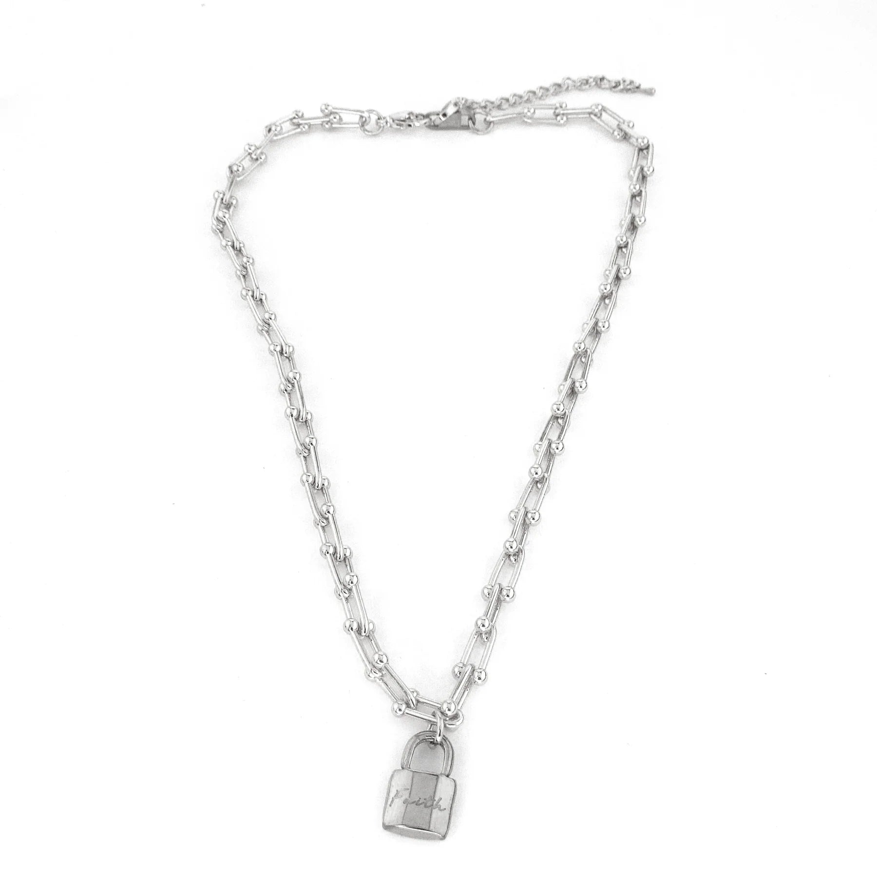 Necklace with lock on it sale