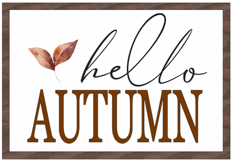 Hello Autumn with Leaf