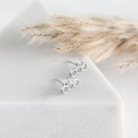 Mini Honeycomb Earrings (Silver)