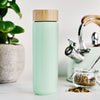 Tatyana Double Walled Ceramic Travel Mug with Infuser - Turquoise