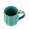 3D Metallic Gold Accented Ceramic Mug - Cactus