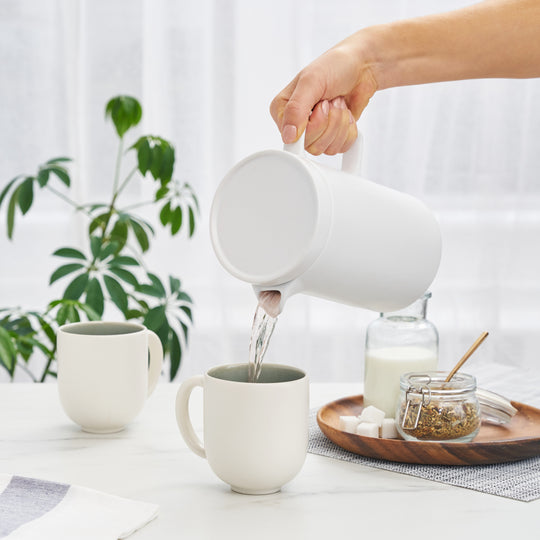 Jona Stoneware Teapot - Matte White