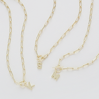 Toggle Initial Necklace - Gold